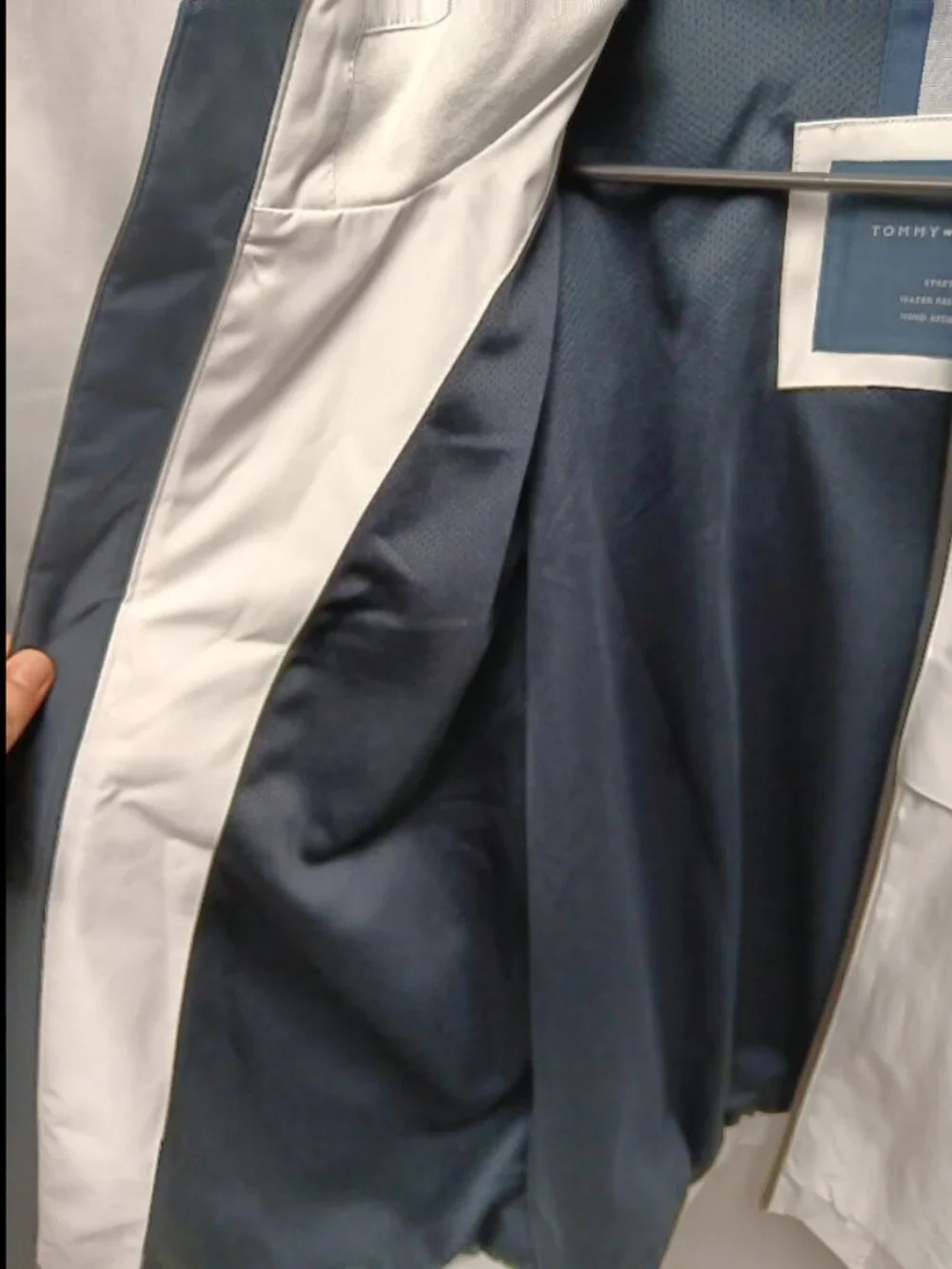 Men's Tommy Hilfiger White Zip Up Windbreaker Jacket Size XL NWT ORG $175